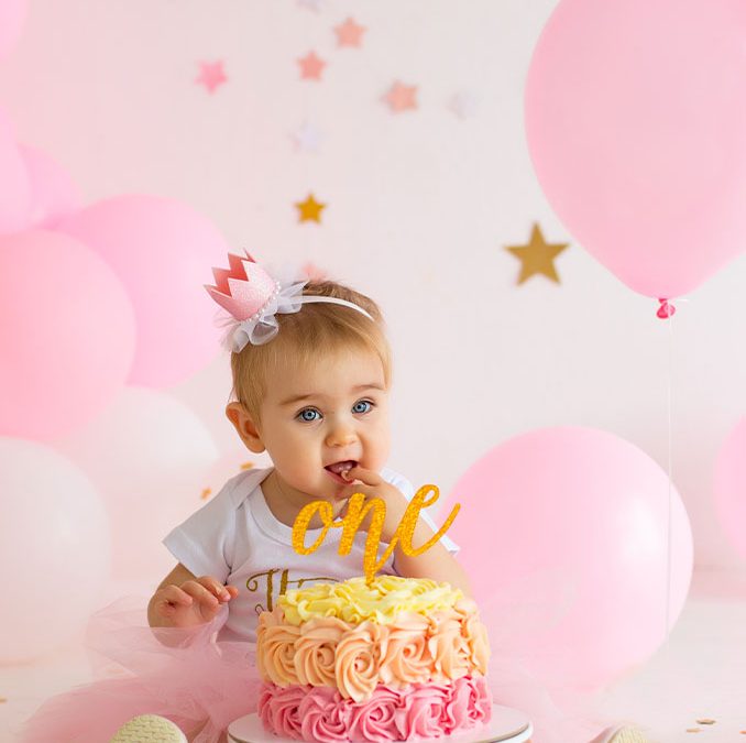 Baby Girl Cake Smash Photography Maple