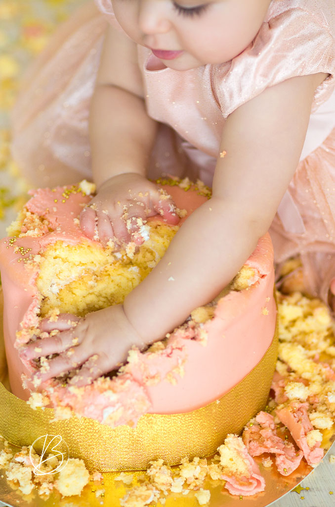 Baby Girl Cake Smash photographer in Thornhill
