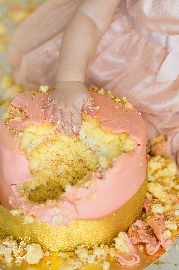 Baby Girl First Birthday Cake Smash Photographer Thornhill