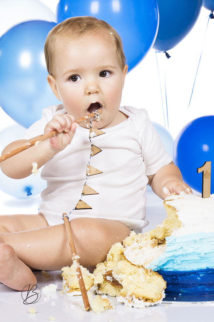 Baby Boy First Birthday Cake Smash Photographer Maple
